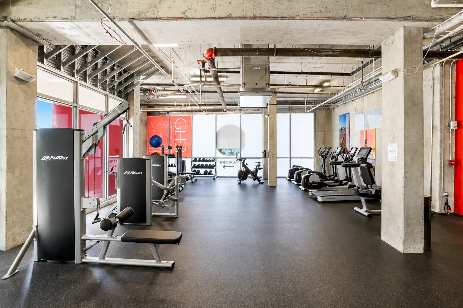 Modern fitness center at the resort