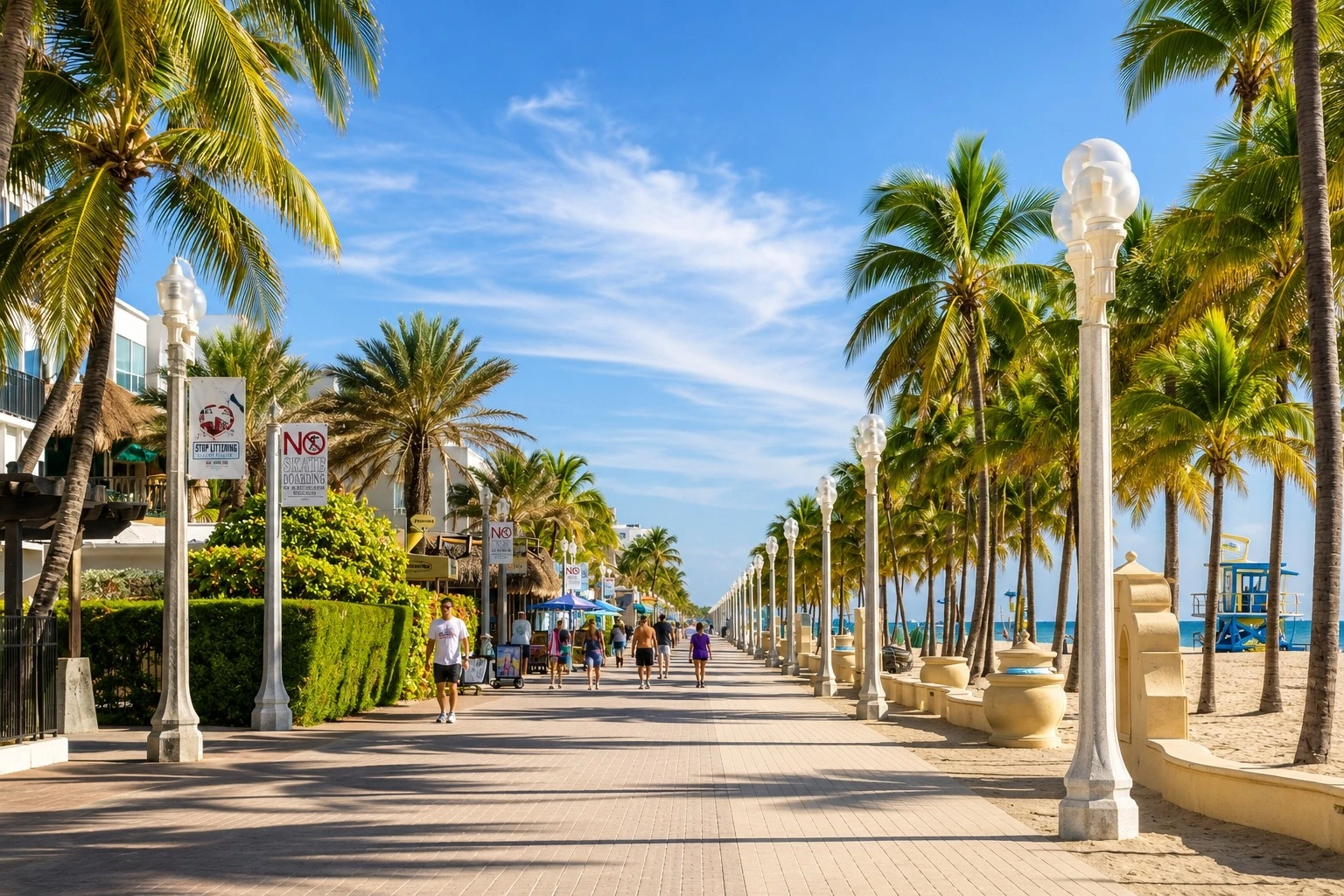 Hollywood Beach Broadwalk in Hollywood, Florida
