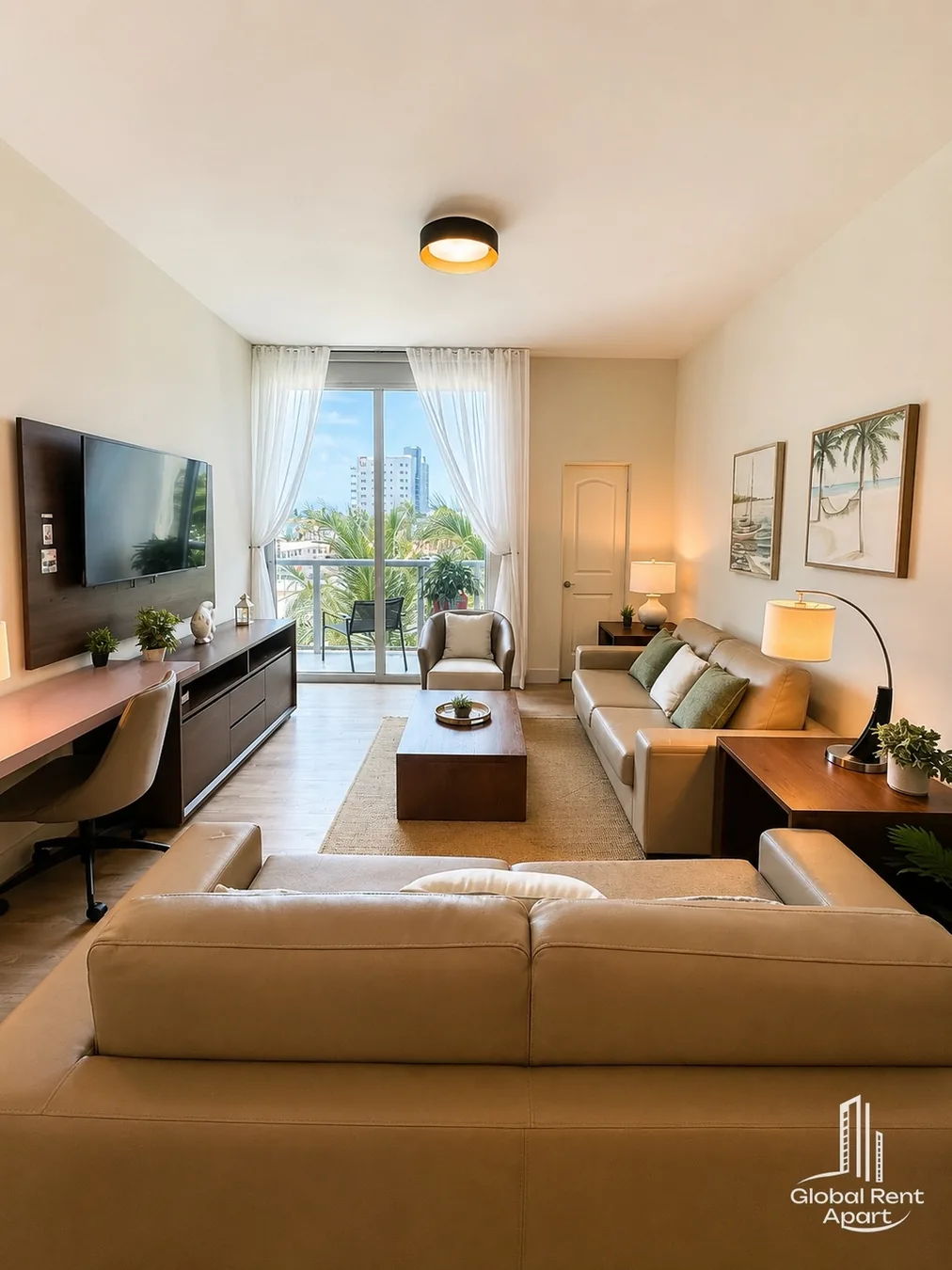 Spacious Hollywood Beach Apartment for 4/5, views photo 1