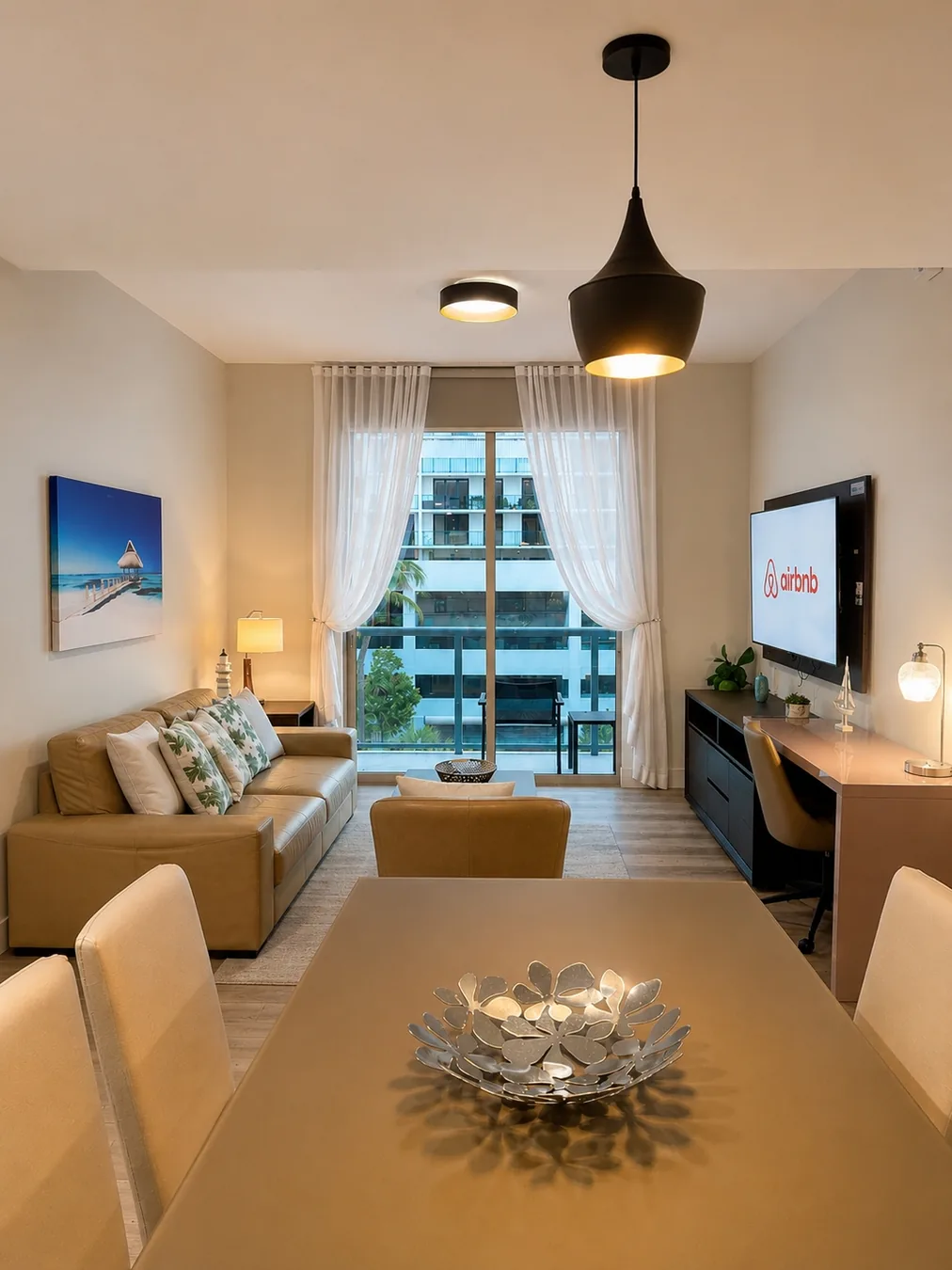 Modern apartment with balcony and partial sea view photo 2